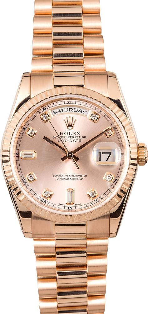 rolex day date president rose gold champagne dial